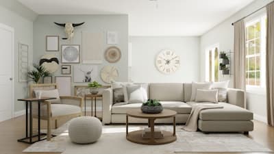 A beautifully styled living room